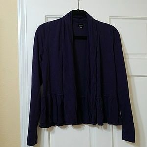 Deep Purple Open Cardigan Sweater L
